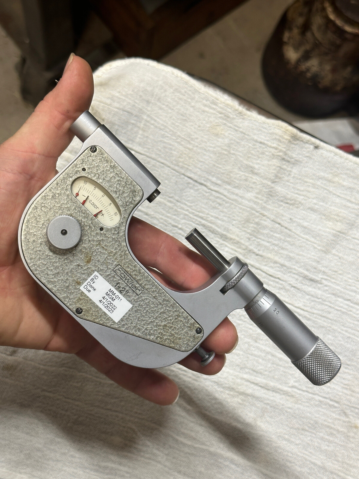 FOWLER / VIS 0-1” .0001” INDICATING MICROMETER COMPARATOR Machinist Tool Maker