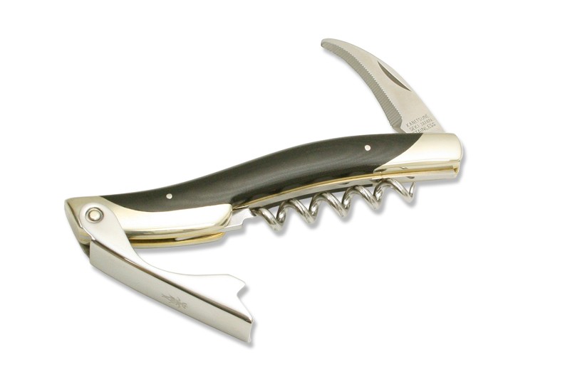 Kanetsune Seki Japan KC-002 Stainless Steel Wine Corkscrew Sommelier Knife