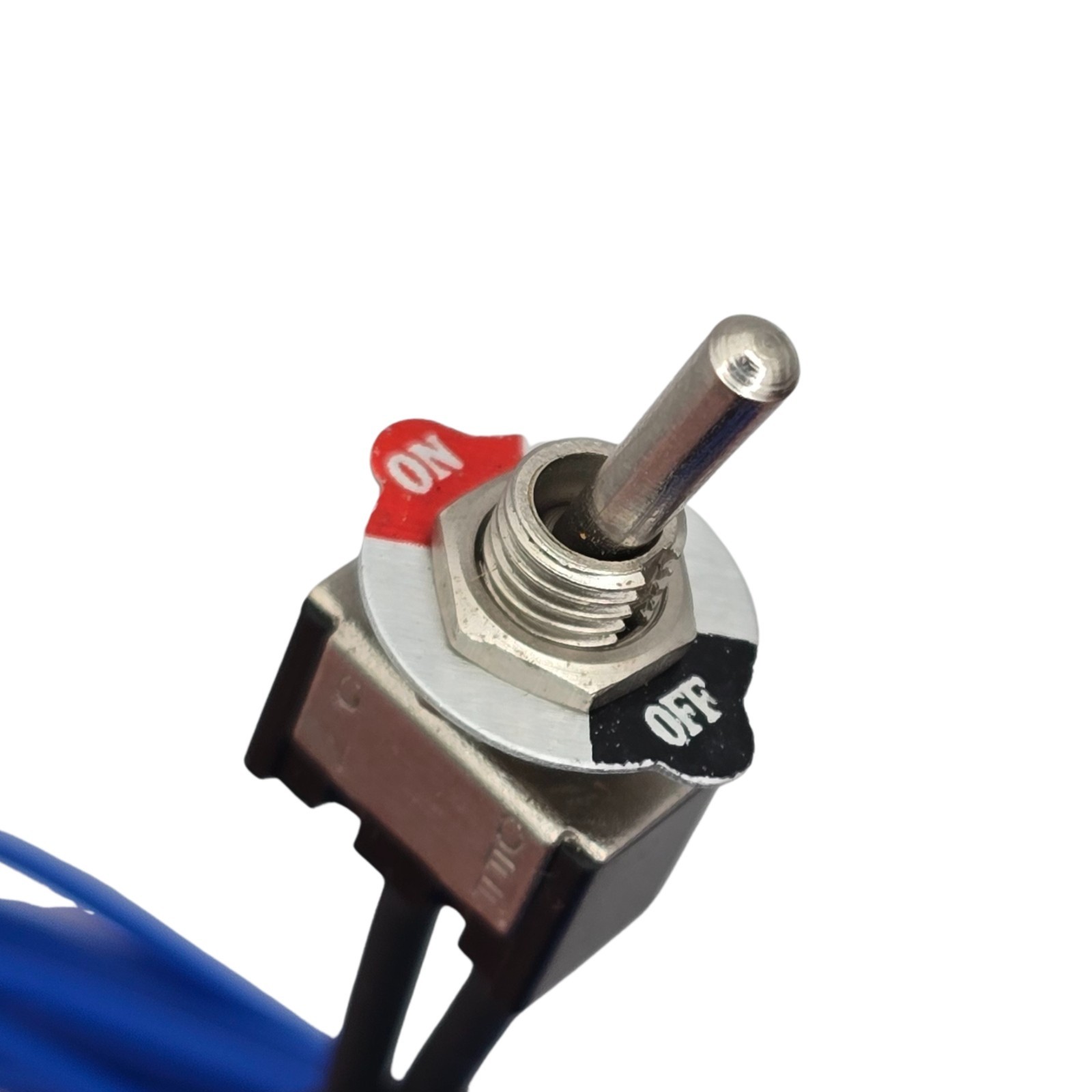 Mini SPST On Off Toggle Switch 6A 125VAC / 3A 250VAC Panel Mount Pre-Wired