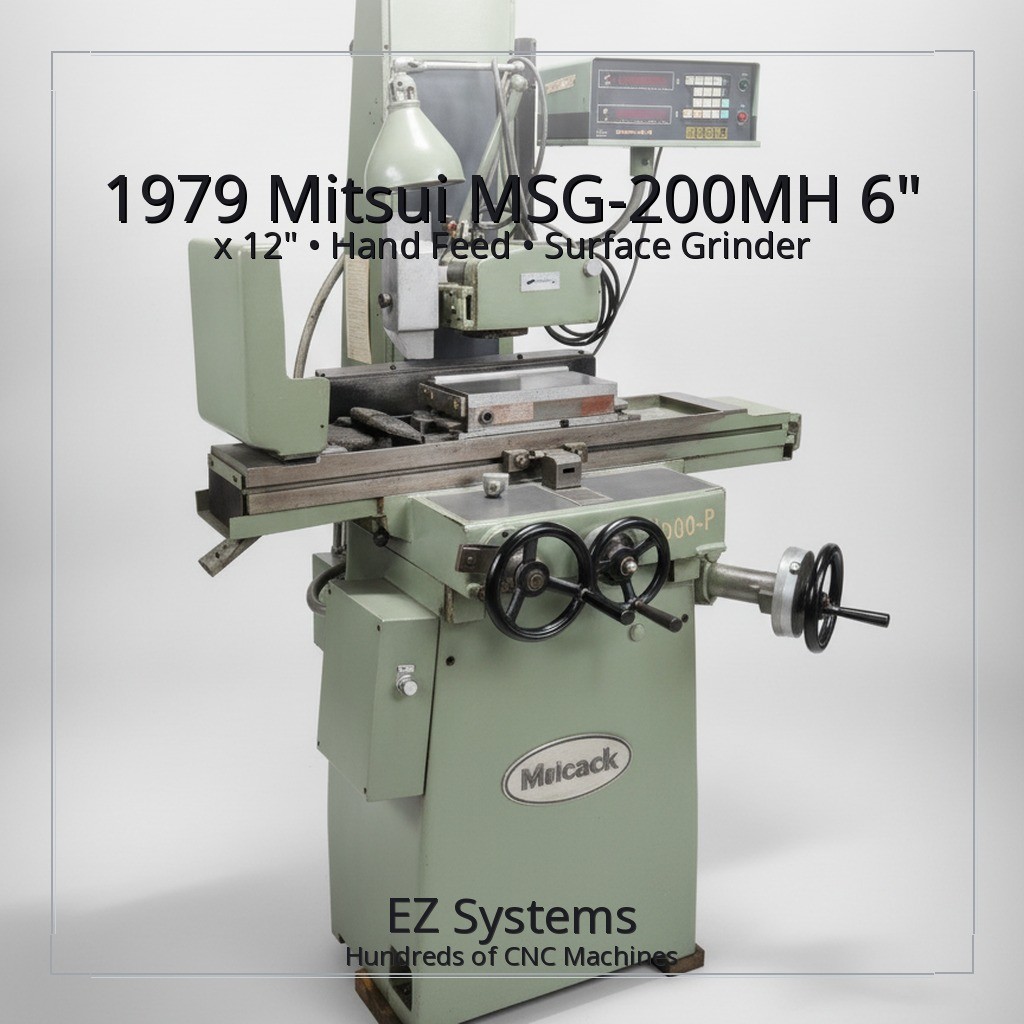 1979 Mitsui MSG-200MH 6" x 12" Hand Feed Surface Grinder