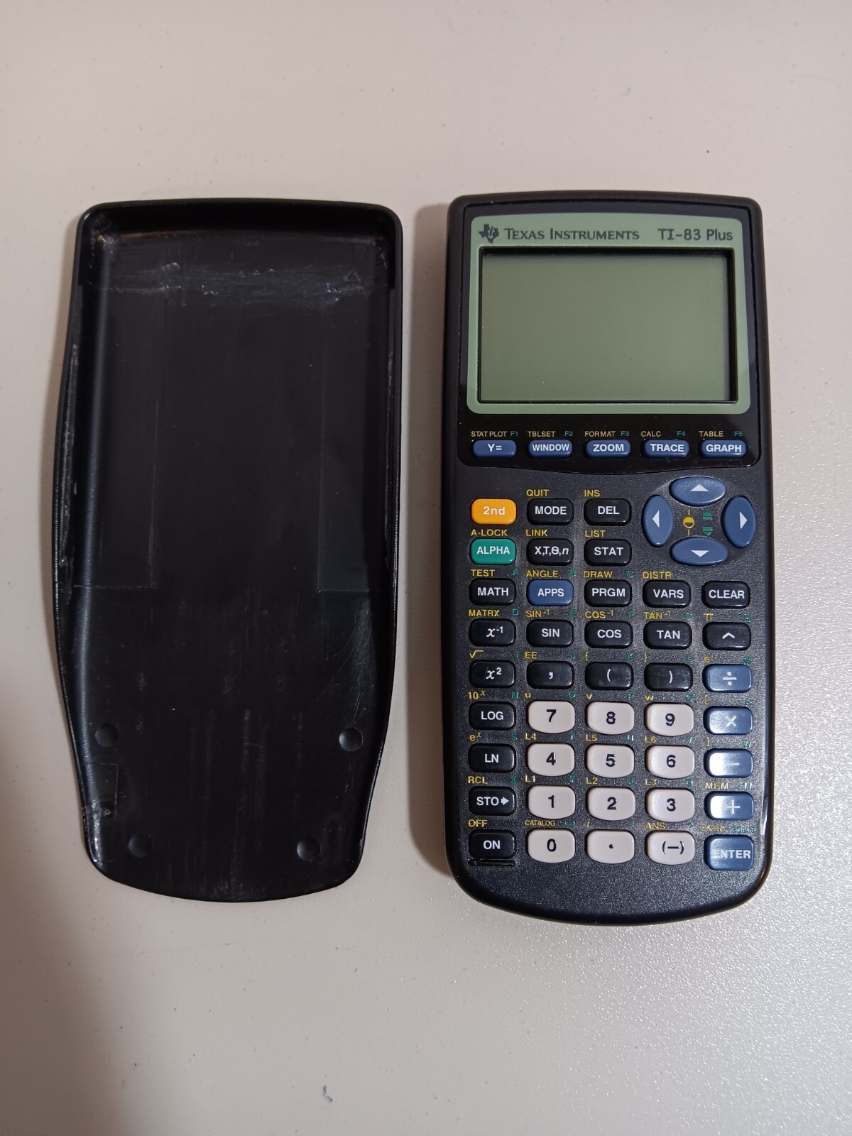 Texas Instruments TI83 Plus Graphing Calculator W Cover Tested Works