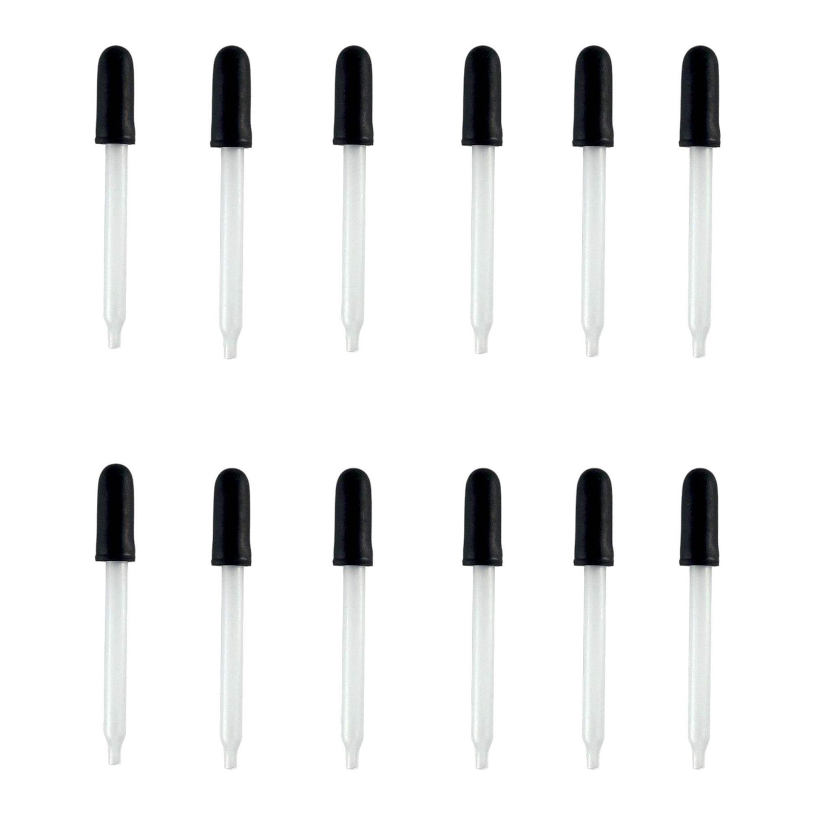 Dropper, Plastic, Straight Tip, 3in, Pack of 12