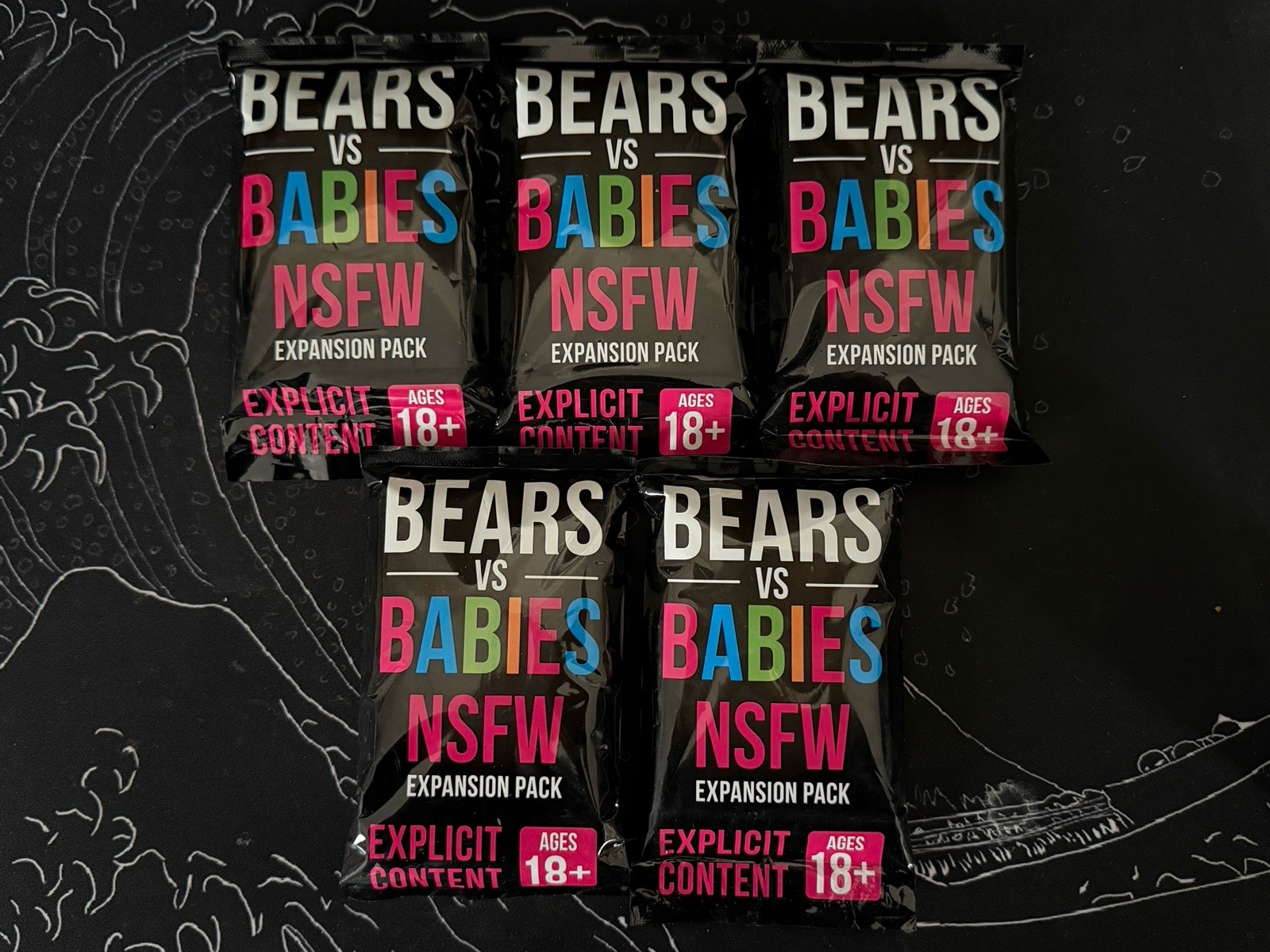 BEARS VS BABIES NSFW EXPANSION PACK  PARTY GAME EXPLICIT CONTENT 18+ (x5)