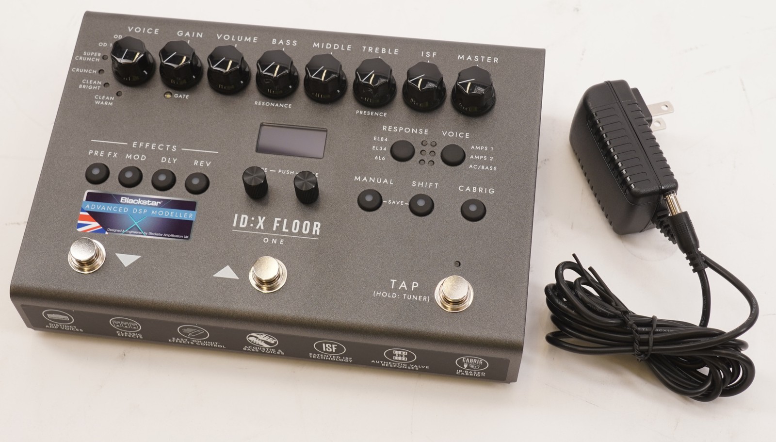 Blackstar ID X Floor One Multi Effects Pedalboard with Amp Modeling (Black)