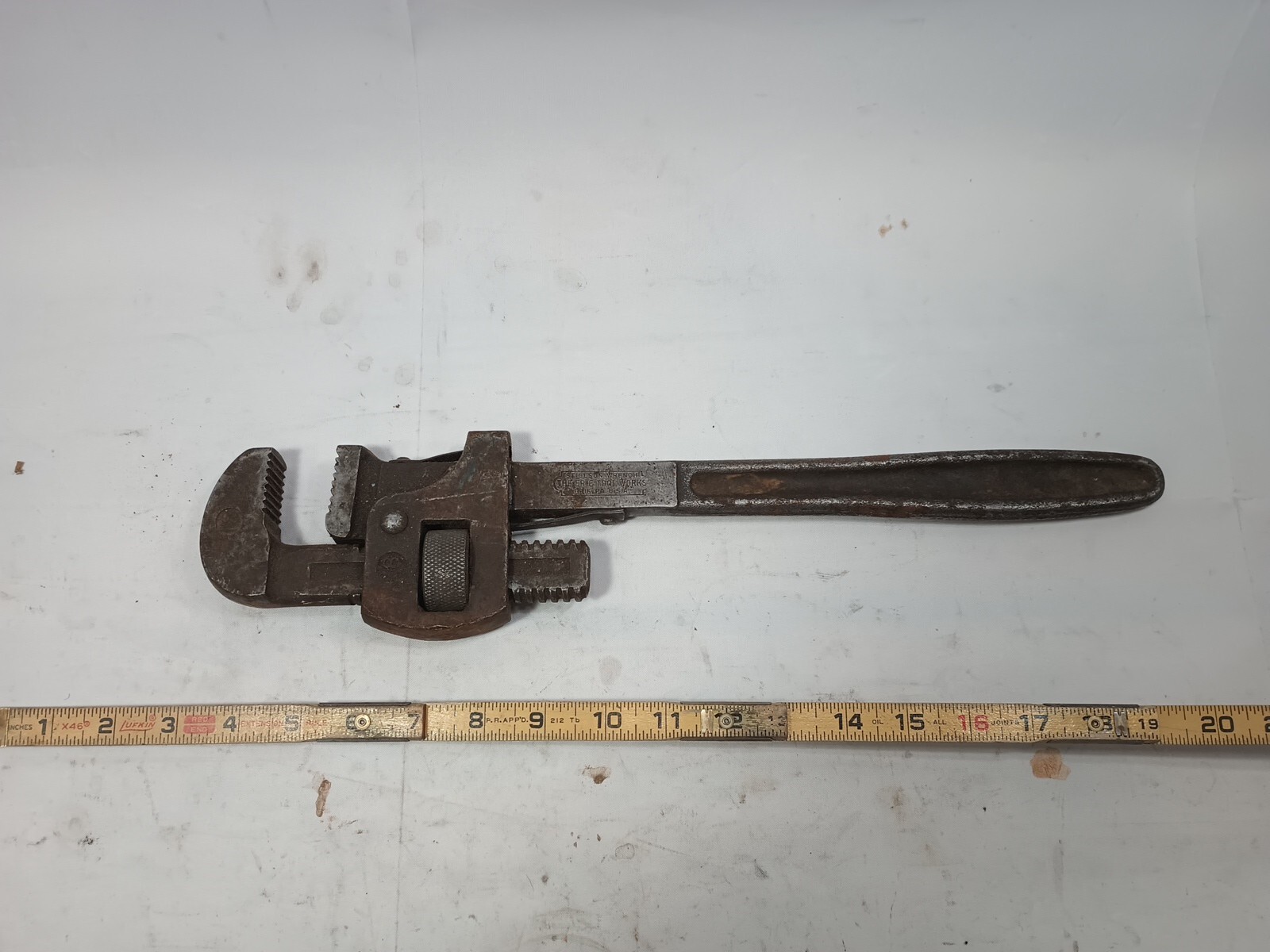 Vintage STILLSON 10" Adjustable Pipe Monkey Wrench USA Made Os95