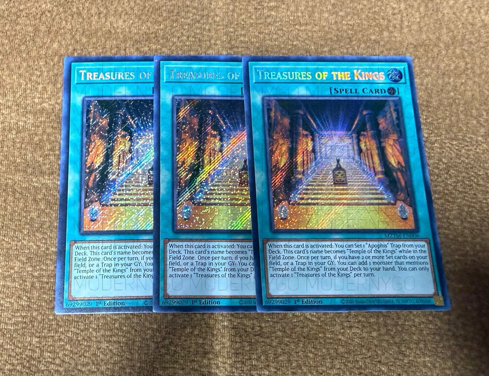 3x Treasures of the Kings MZTM-EN006 Secret Rare 1st Edition Near Mint YUGIOH