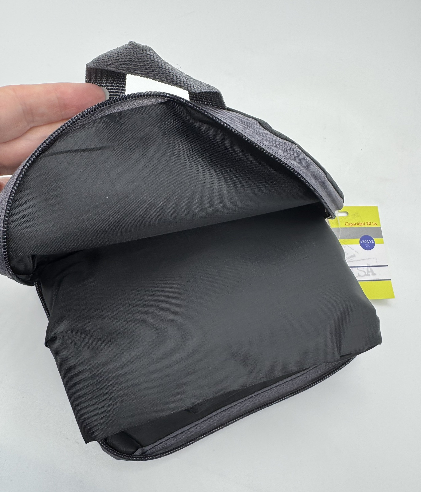 NWT Pro Outdoor Foldable Waterproof Black Backpack Polyester 38x43x12 cms
