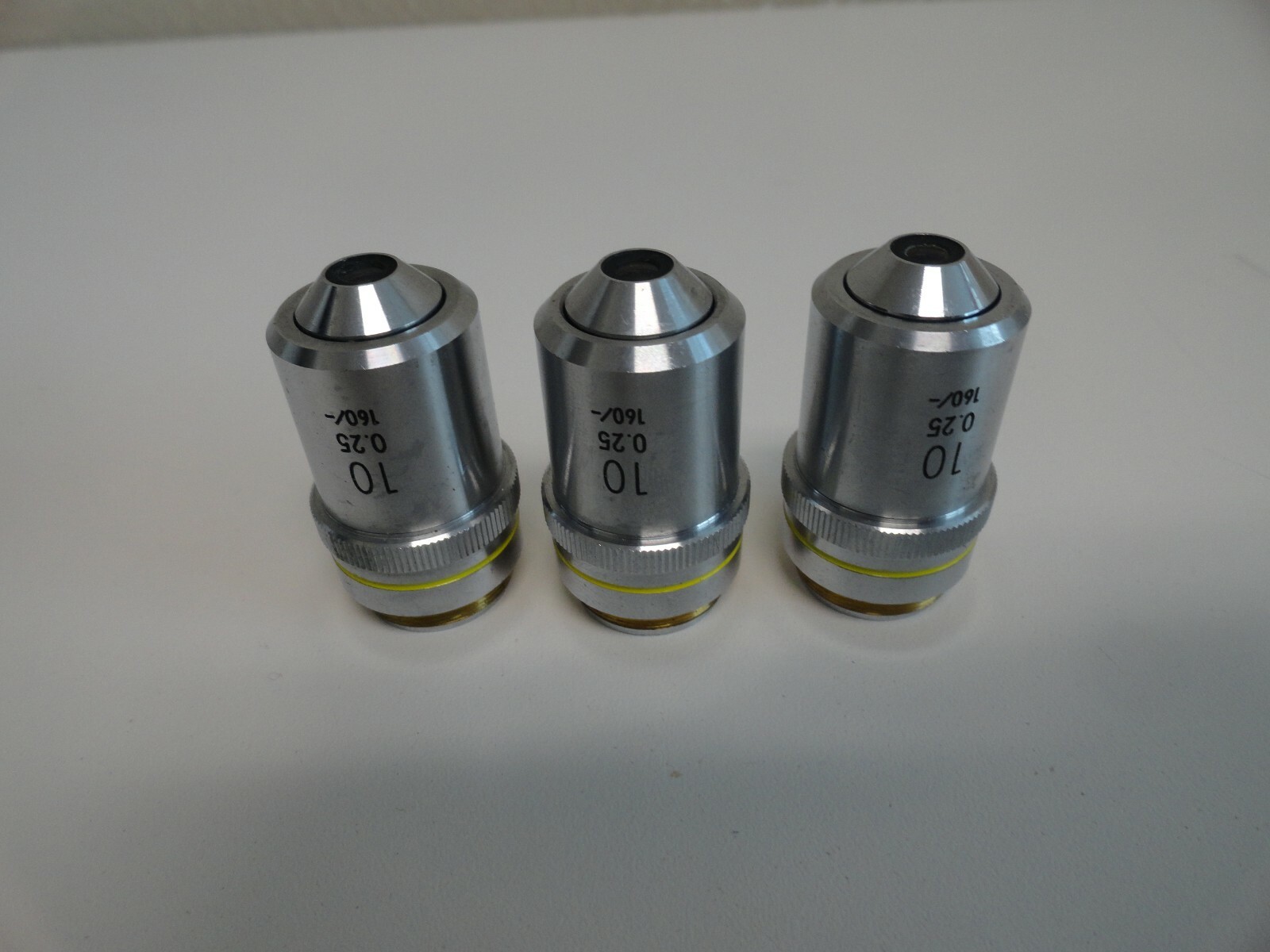 Set of 3 Nikon 10X 0.25 160/- Microscope Objective