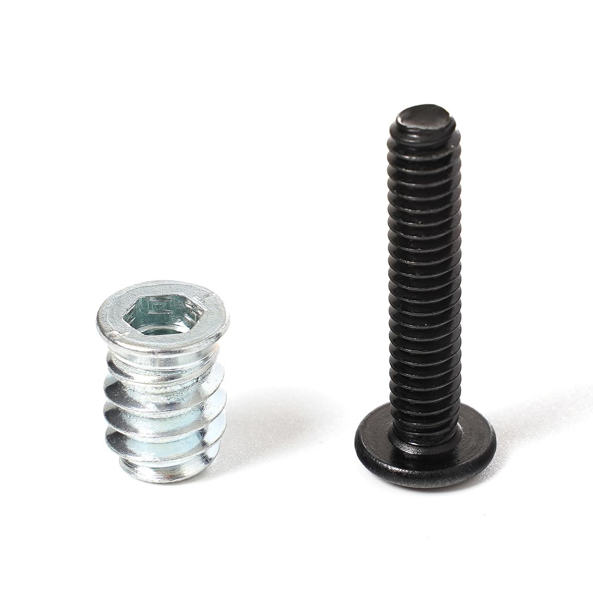 30 Sets 1/4-20 Threaded Inserts and Bolts Kit for Woodworking Wood Inserts an...