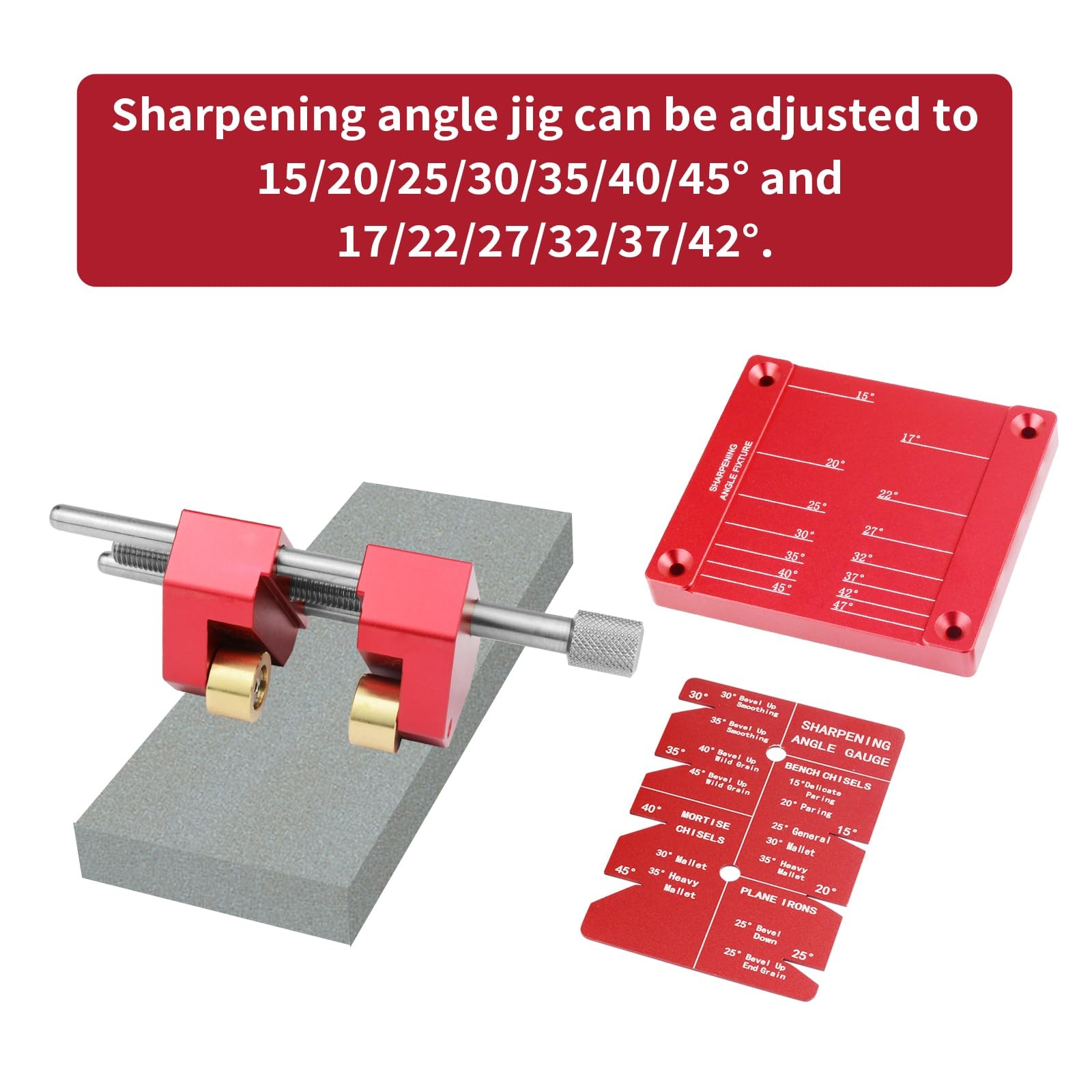Red Honing Guide Tool Honing guide system Comprehensive Chisel Sharpening Kit🎉