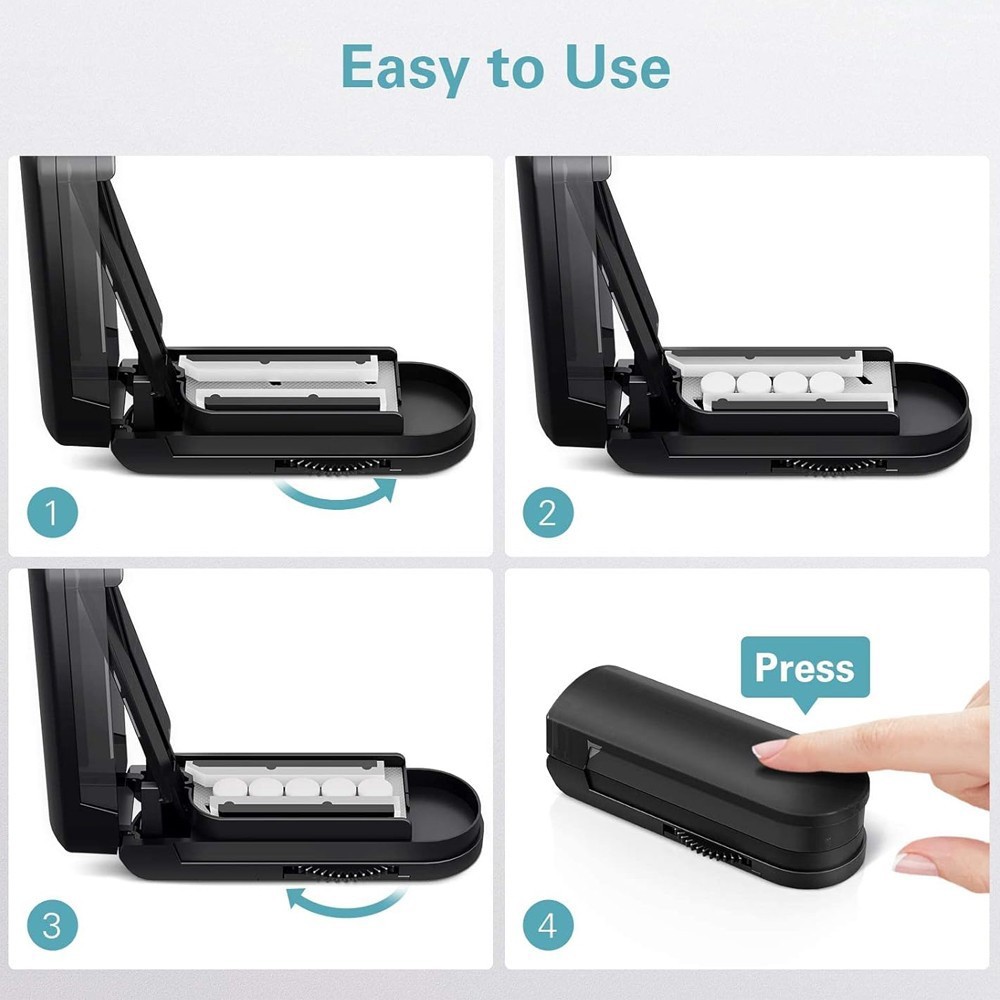 Pill Cutter Tablet Splitter Adjustable for Small & Large Pills Fast Easy Cut US