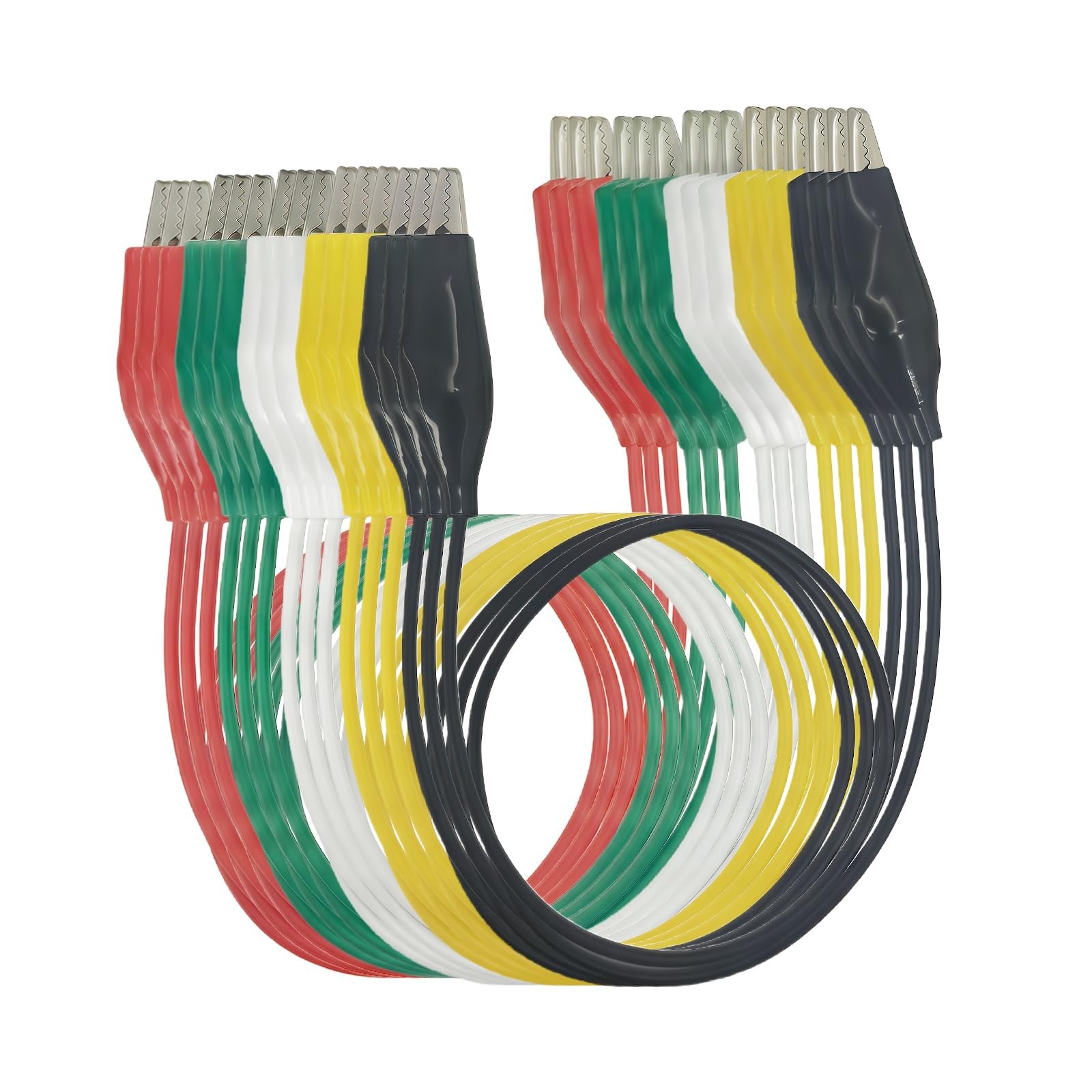 15 PCS Alligator Clip Electrical Leads Wires Probes 23.6 Inch PVC Cables