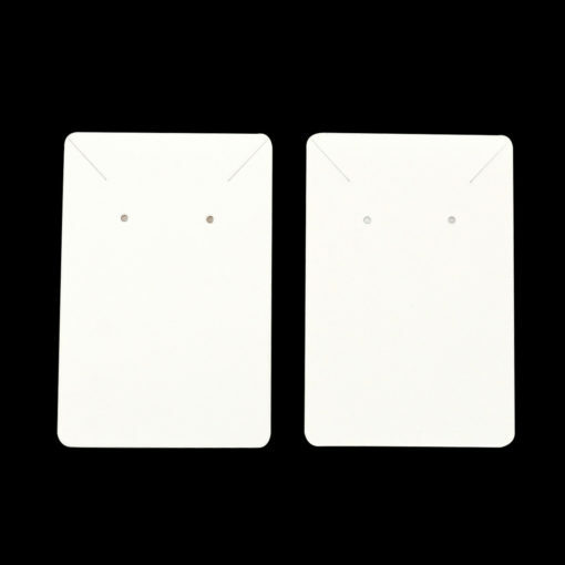 30 pcs. White Cardboard Paper Jewelry Earrings Earring Rectangle Display Cards