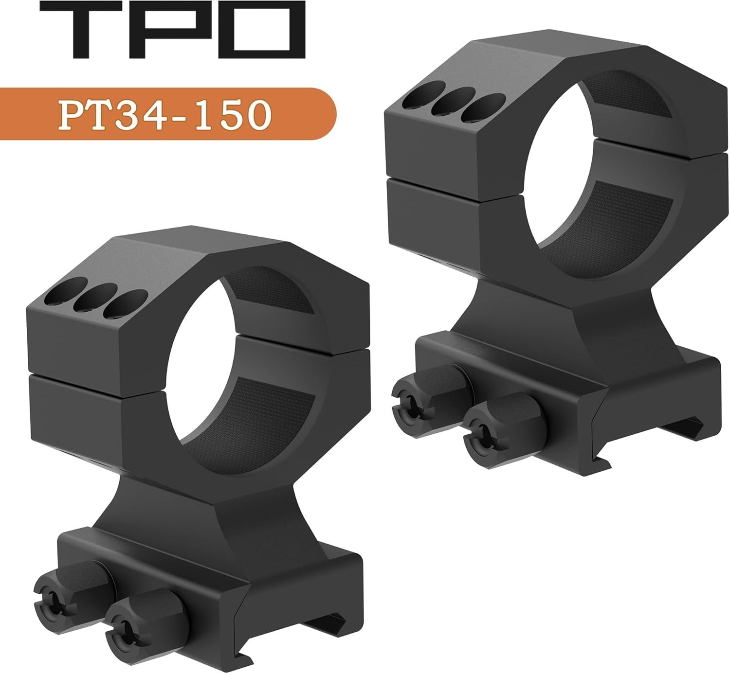 TPO 34mm riflescope Tubes. Picatinny Rail Scope Rings, Heavy Duty Scope Mount