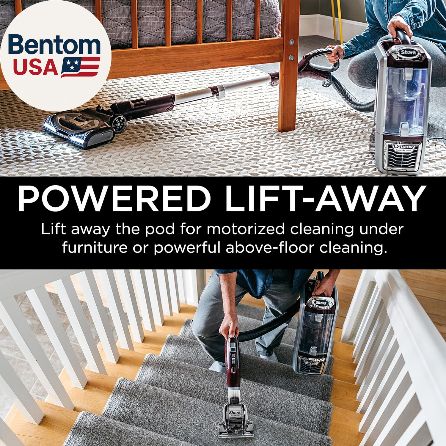 NV752 Rotator Powered Lift-Away Truepet Upright Vacuum with HEPA Filter, Large D