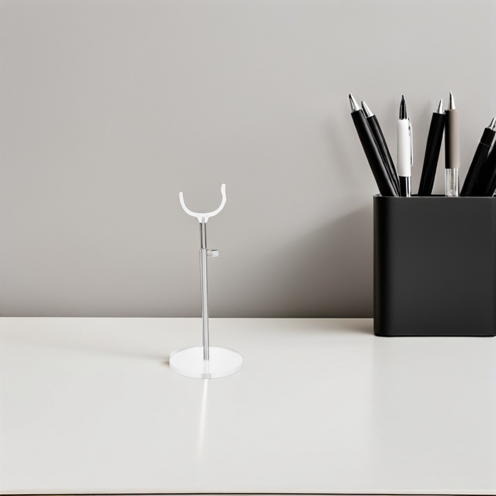 Reusable Transparent Doll Display Stand with Adjustable Height for Collectibles