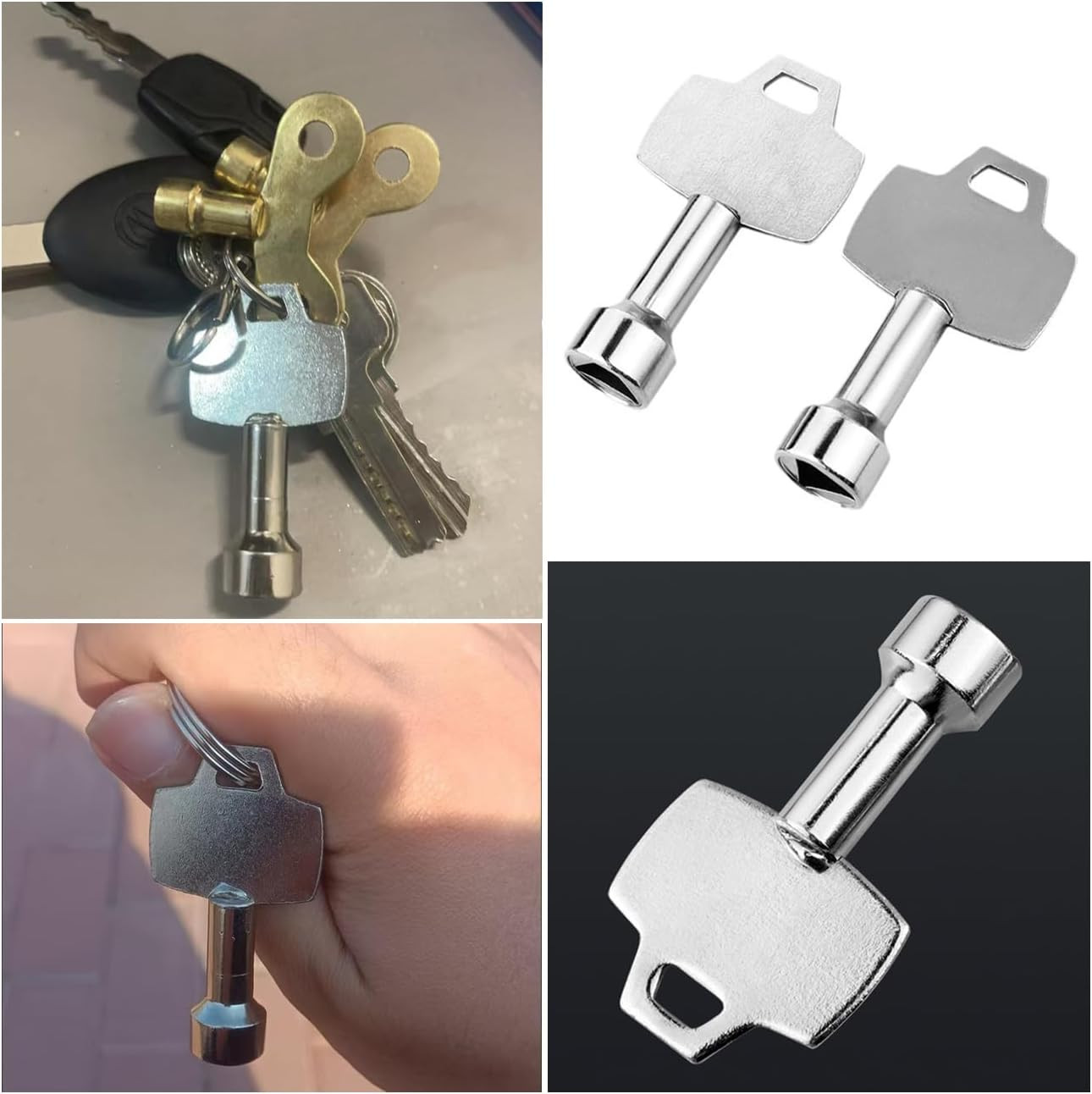 5 Pack Trash Can Key Utility Keys Triangular Socket Key Electrical Cabinet Key T