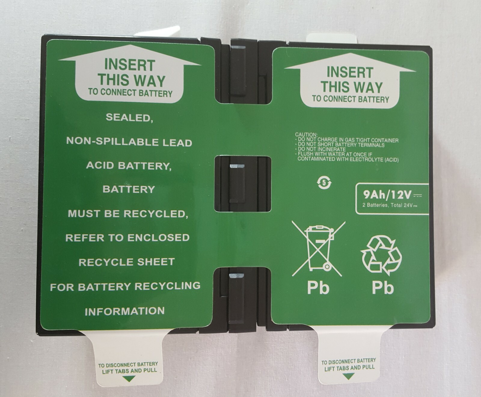 Powerwarehouse APCRBC124 compatible battery for APC SMC1000-2U BX1500G 12V 9AH