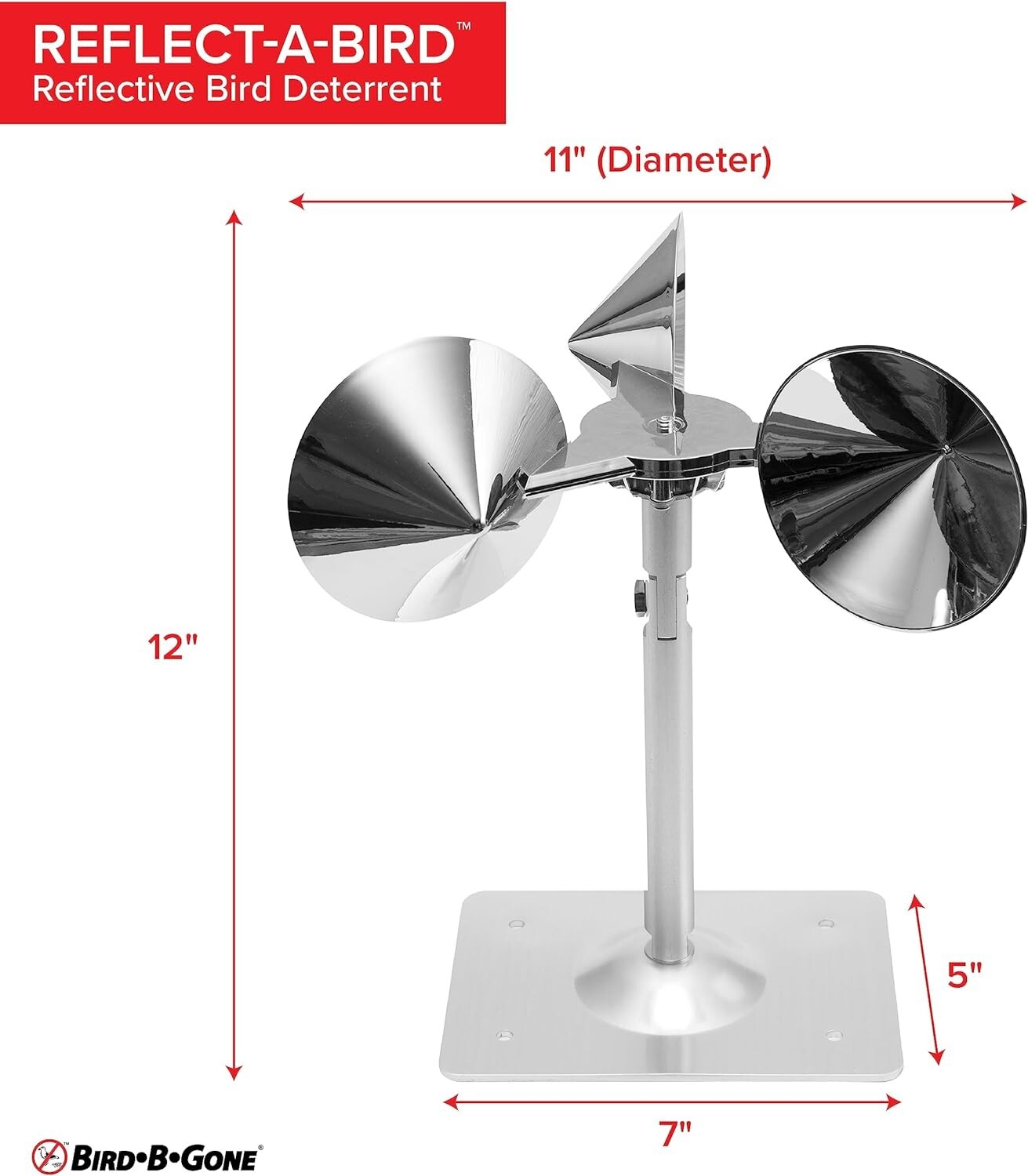 Bird-B-Gone Reflect-A-Bird Visual Bird Deterrent For Assorted Species,new
