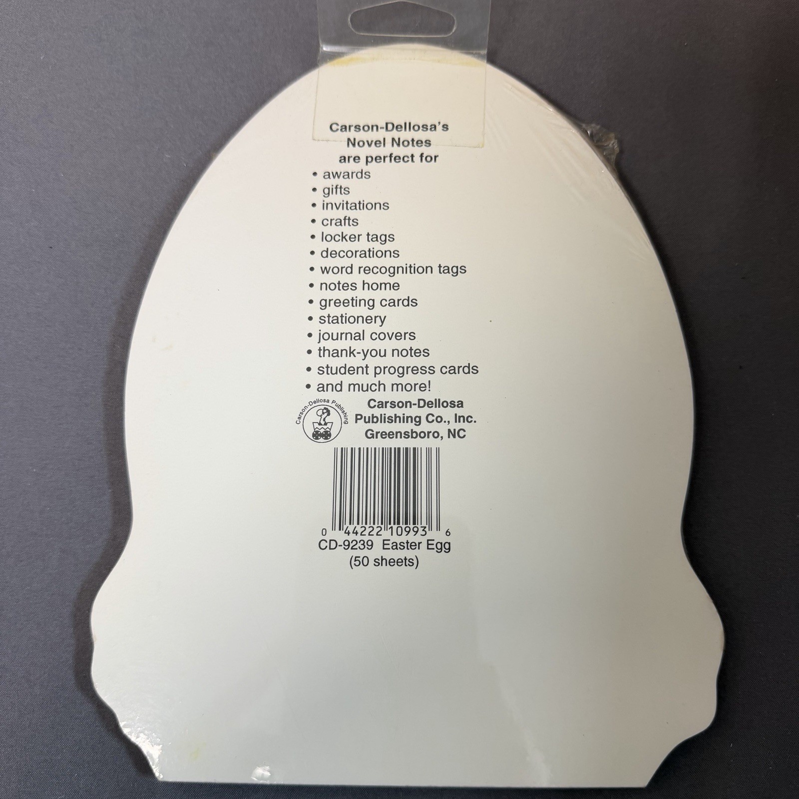 Vintage Carson Dellosa Smiling Easter Egg Note Pad Y2K 50 Sheets New Classroom