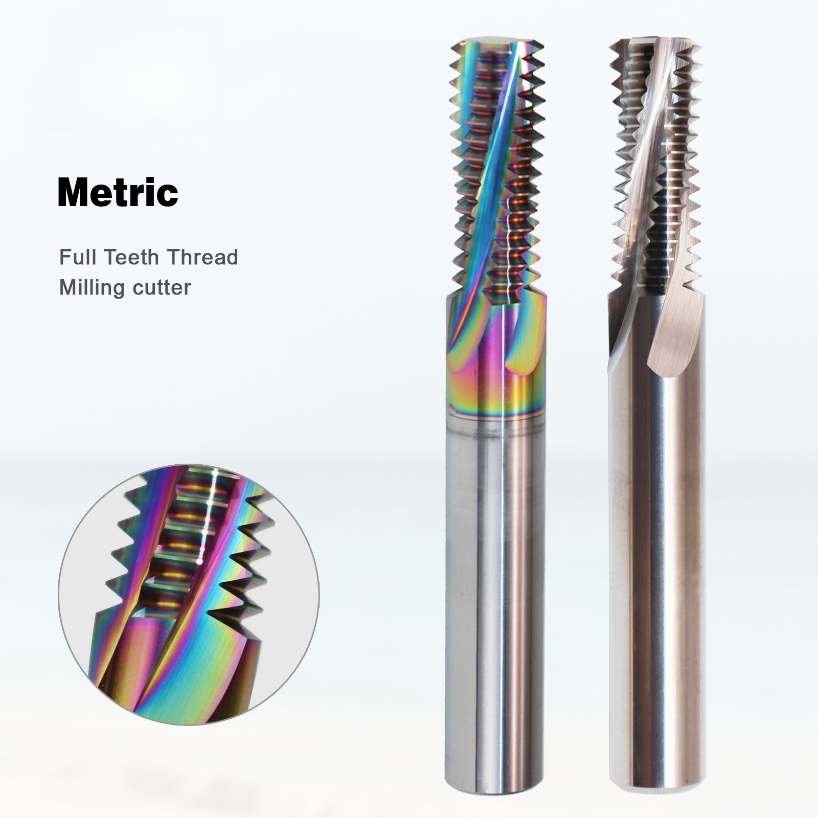 Carbide Thread Mill Balzers Coated Full Thread Milling Cutter Metric M1.6 M2 M10