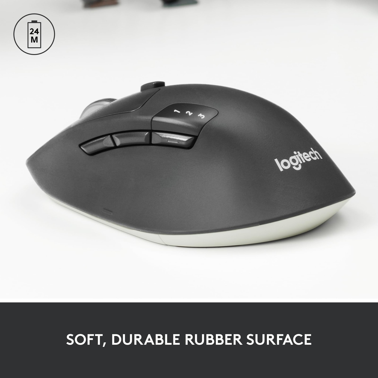 Logitech M720 Triathlon Multi-Device Wireless Mouse, Bluetooth, USB Unifying ...