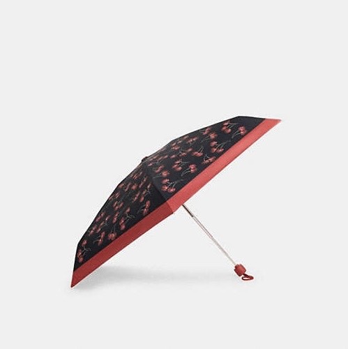 New COACH UV Protection Mini Umbrella With Cherry Print CDF36 $78
