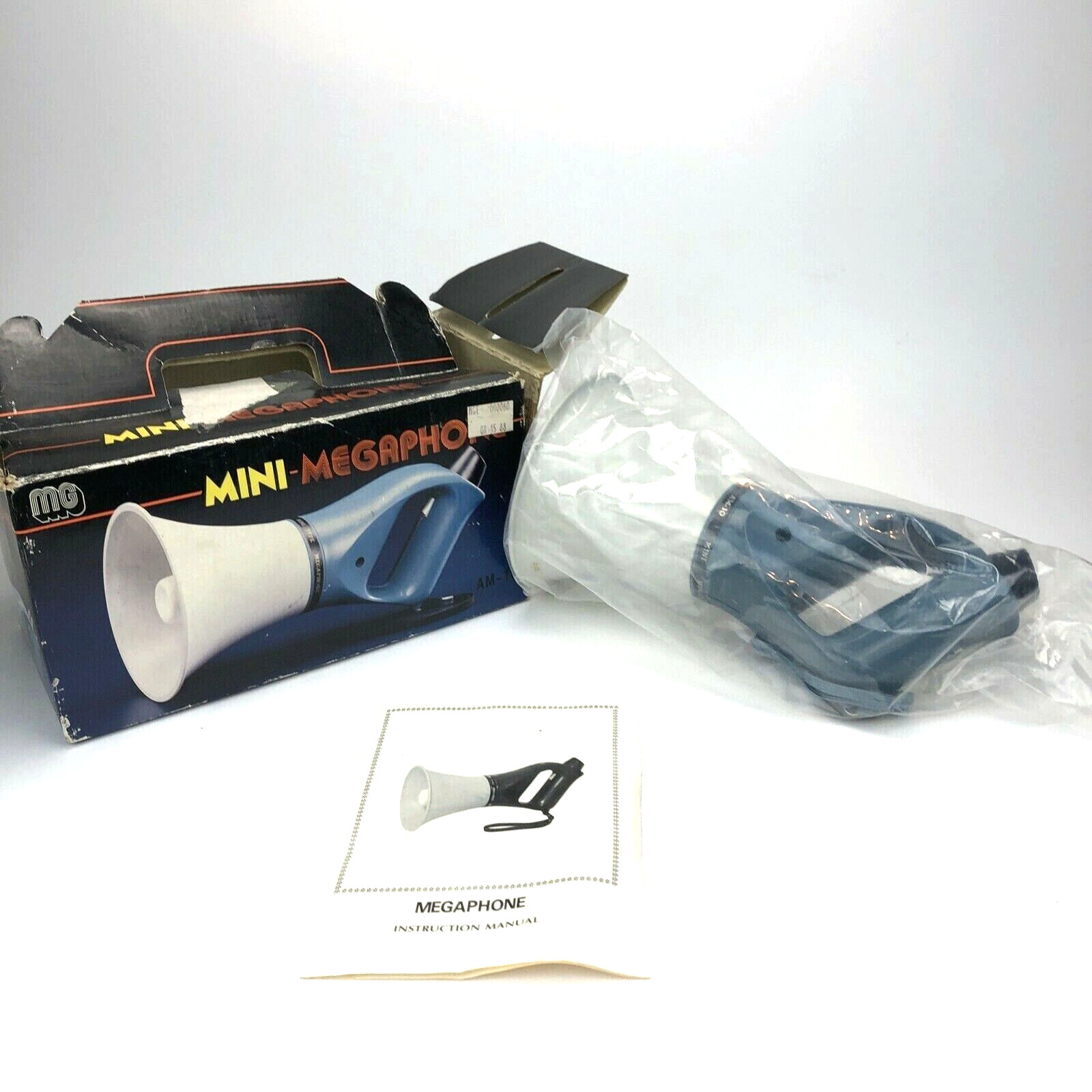Vintage MG Mini Handheld Megaphone 1988 New AM-10 Box Damage