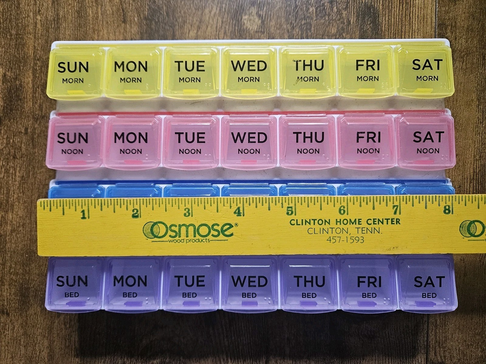 Equate 4-a-Day Pill Planner, 1 Week, 8.5"
