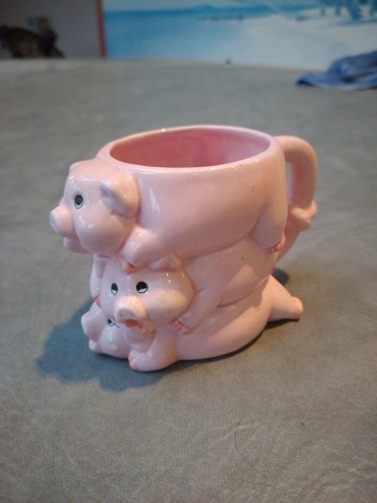 Vintage 1970's Pink 3 Piggies Papel Coffee Cup (FREE SHIPPING)
