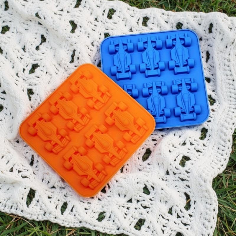 Silicone Formula Racing Car, Ice Mold, 3D Race Car Shape