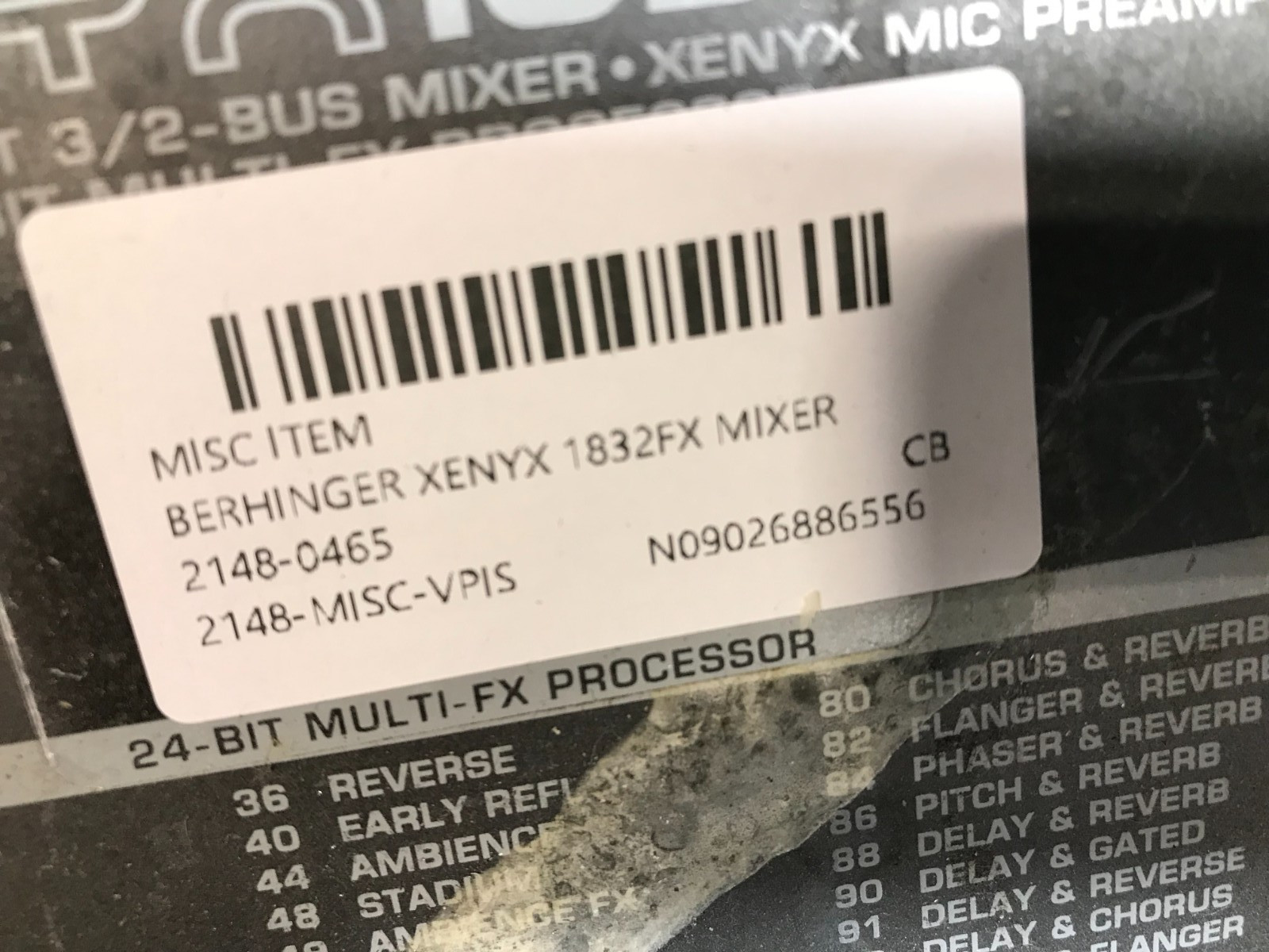 BEHRINGER XENTX 1832 FX 18 INPUT MIXER