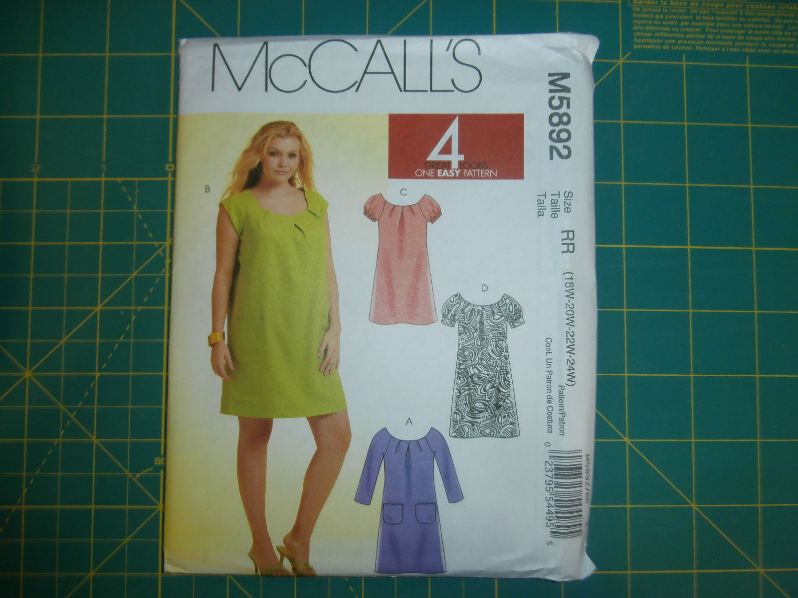 McCall's 5892 Size 8 10 12 14 16 Misses' Lined Dresses in Two Lengths