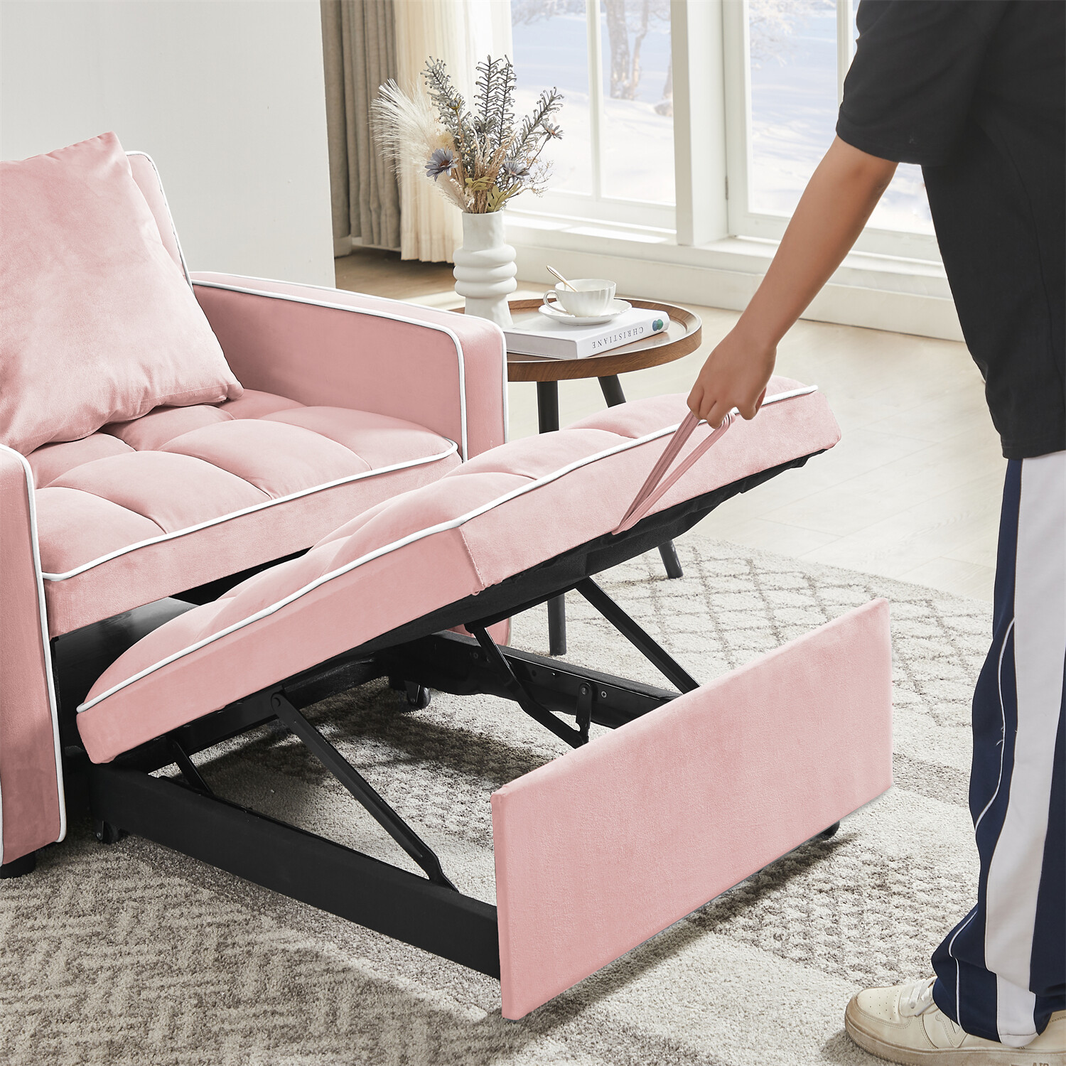 Convertible Sofa Bed Chairs 3-in-1 Multi-Function Recliner Sleeper Sofa New