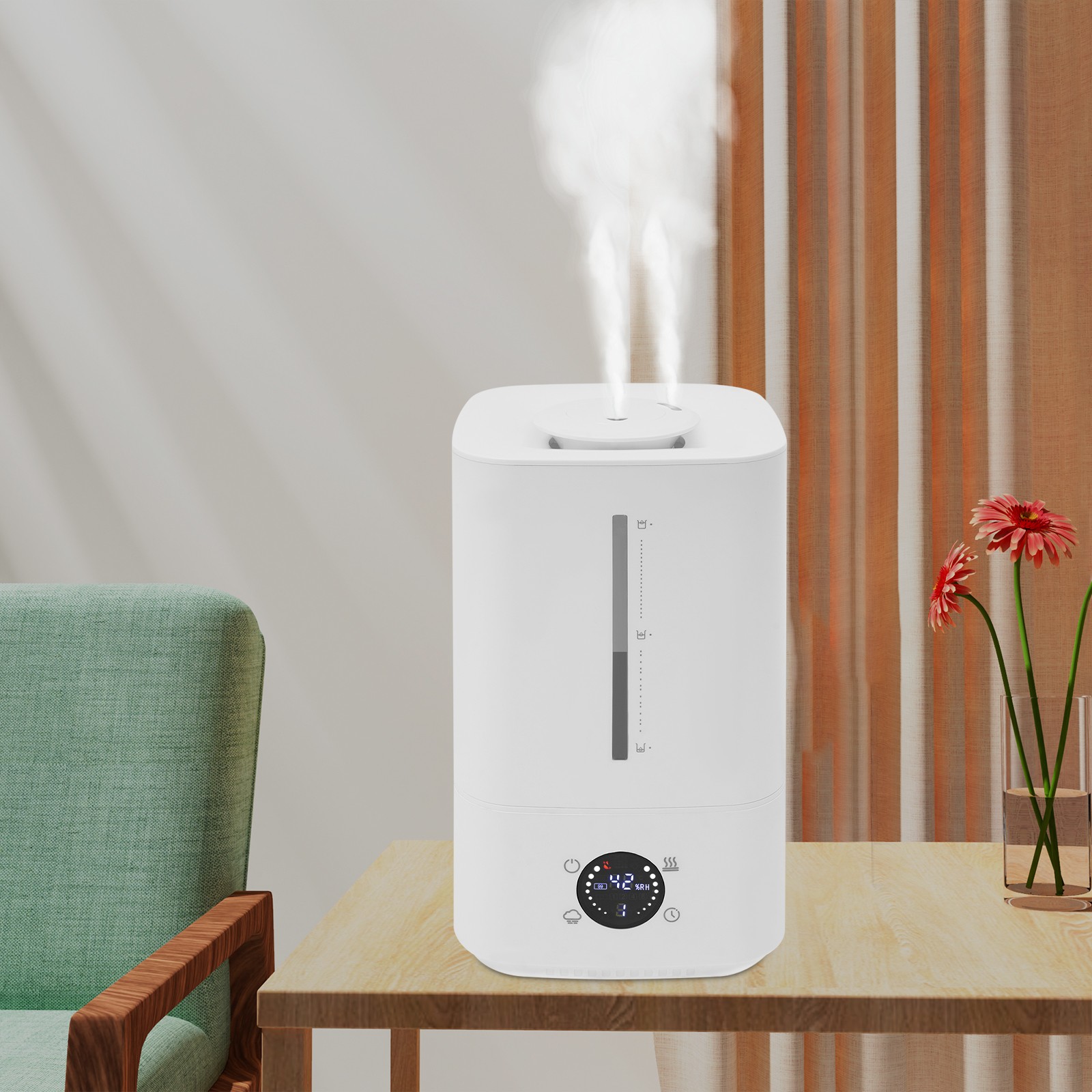 6L Hot and Cold Mist Humidifier  Humidifier for Home Humidifier for Plants