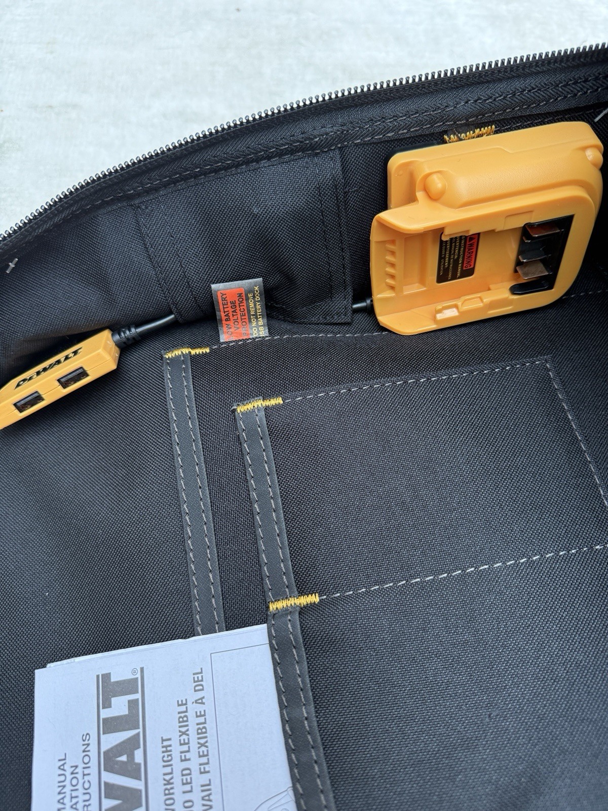 DEWALT DGCL33 33 Pockets USB Illuminated charging tool Backpack USB (INC VAT)