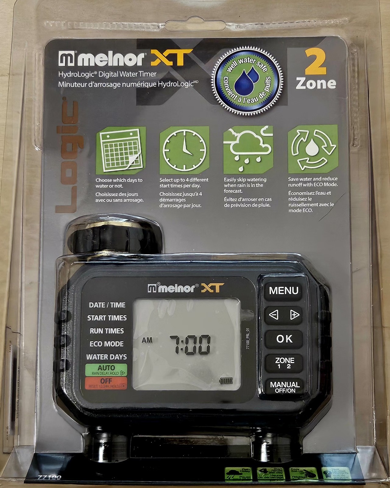 💧Melnor XT - HydroLogic - 2 Zone Digital Water Timer #77100 New - Free Shipping