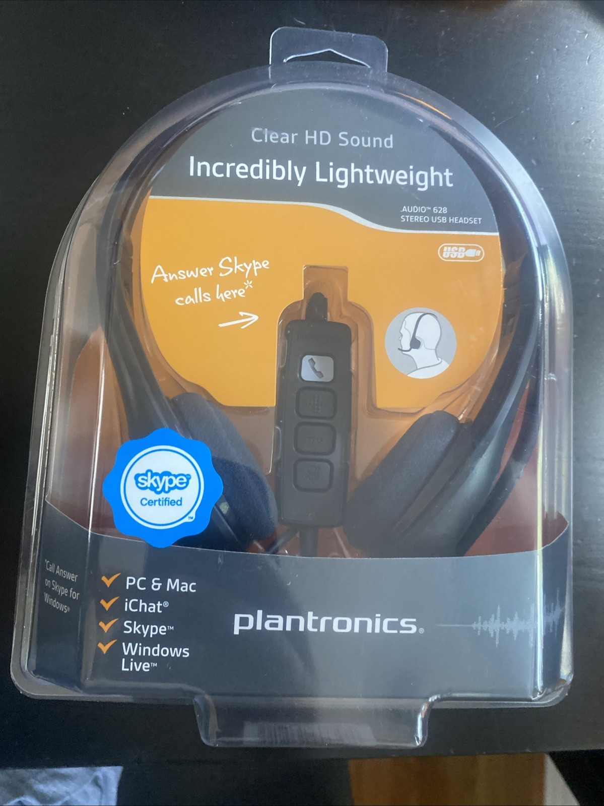 Plantronics .Audio 628 Black Headband Headsets