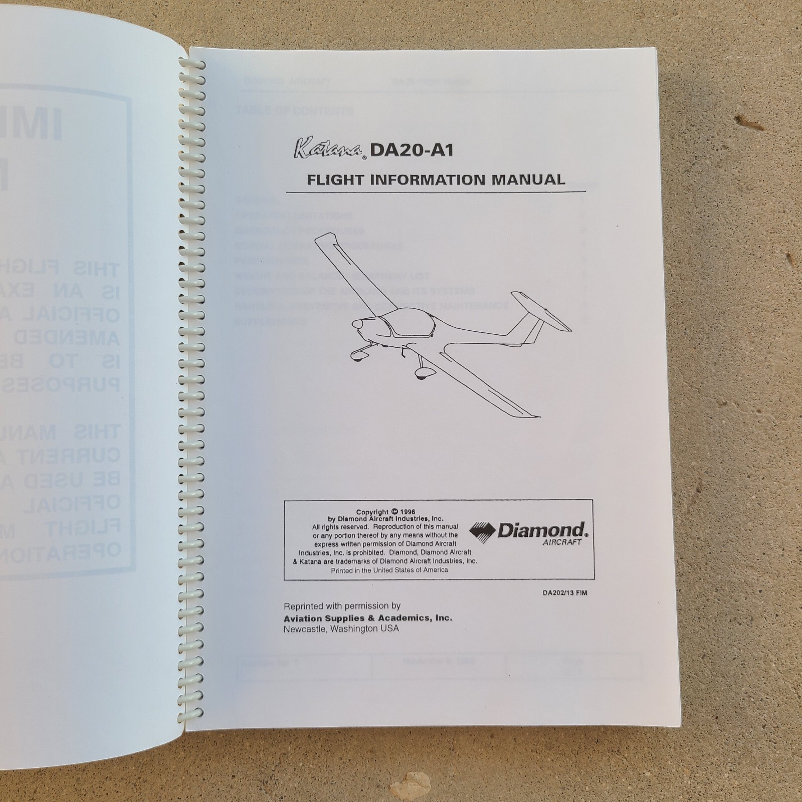 Katana DA20-A1 Flight Information Manual