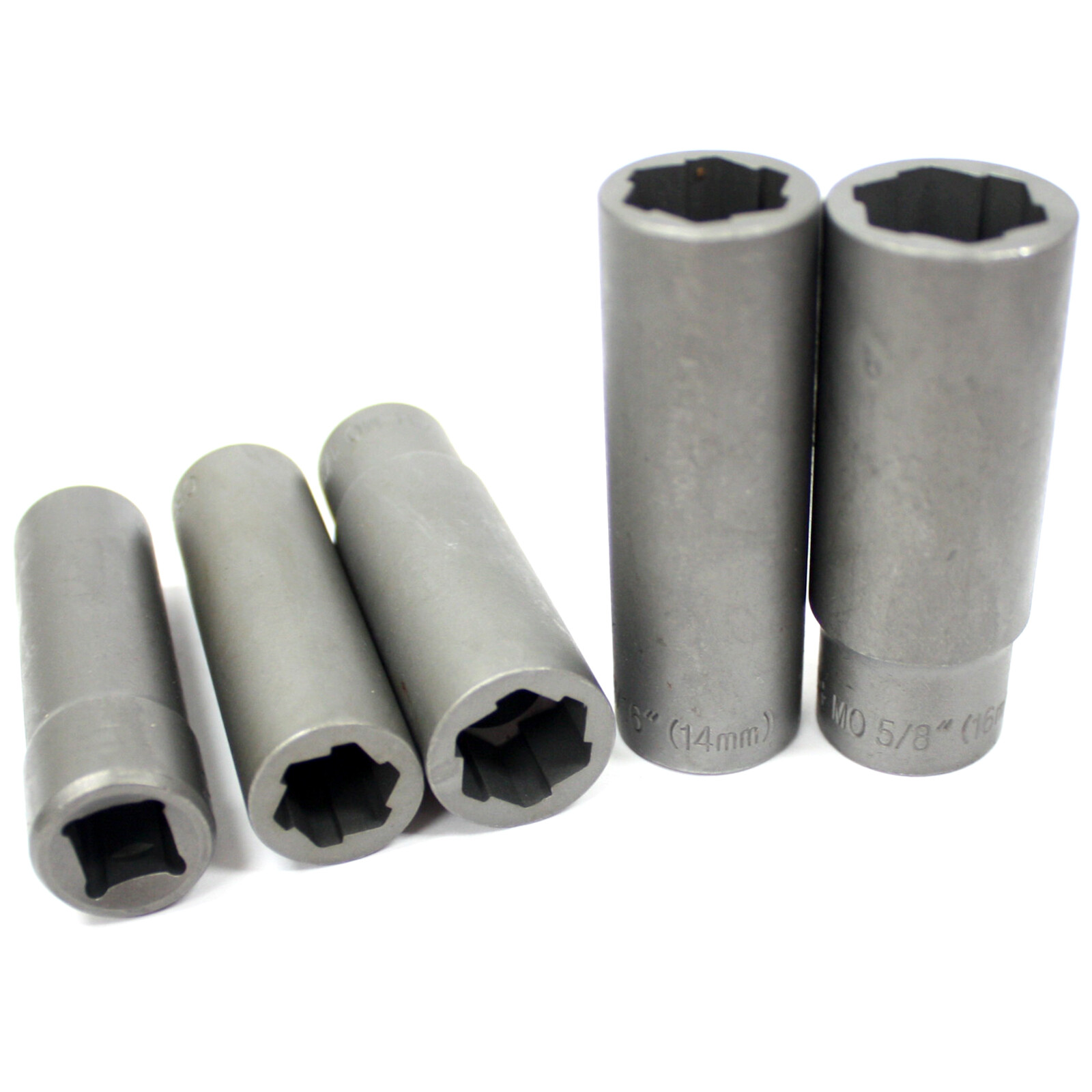 5pc Damaged Nut Bolt Remover Extractor Twist Socket Set Long 10-16mm 3/8 to 5/8"