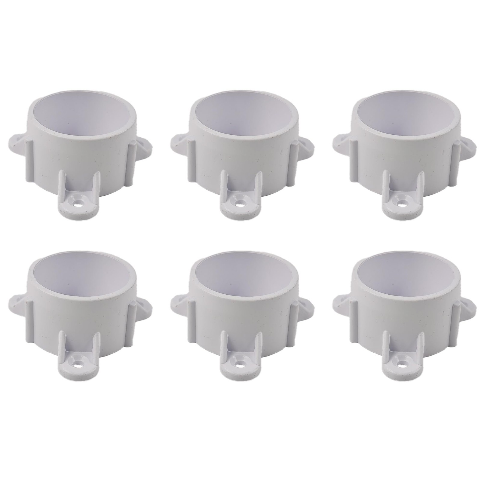 6PCS 1-1/2 Inch PVC Table Leg Caps, Furniture Grade Fittings, Support Feet fo...