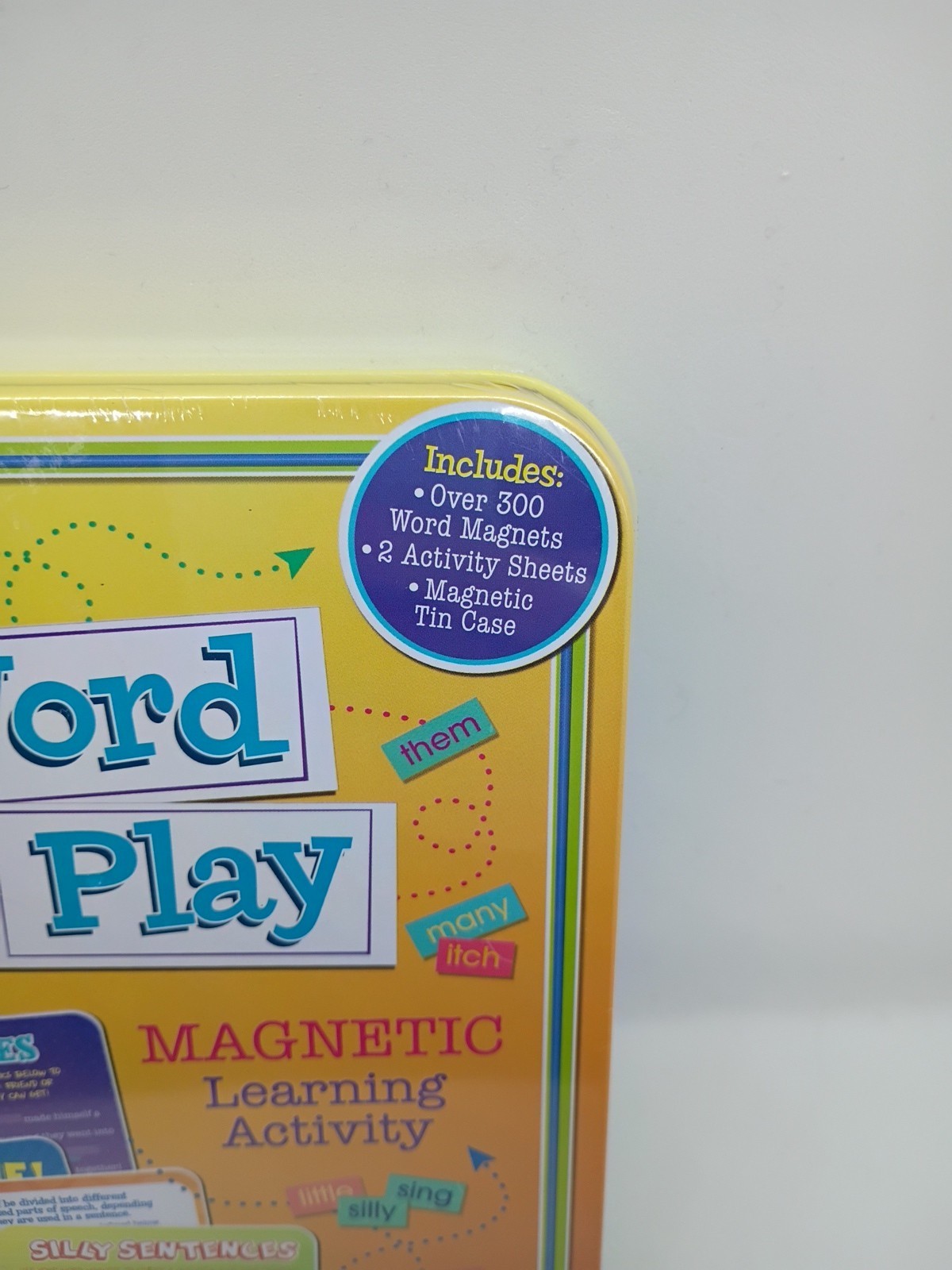 WORD PLAY Learning Activity Magnetic Tin Ages 7+ Sealed - New in tin container