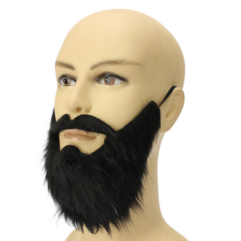 Costume Party MaleMan Halloween Beard Facial Hair Disguise Game BlackMustach wi
