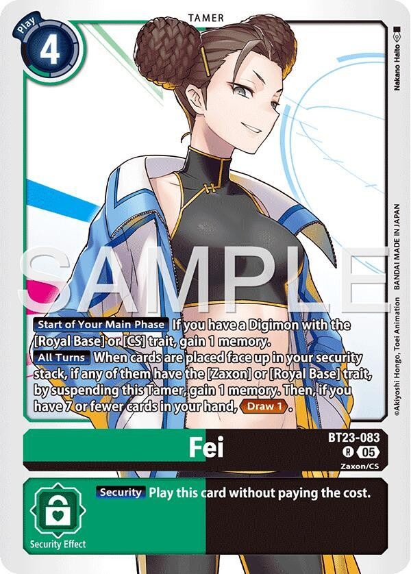 1x BT23-083 Fei Hackers' Slumber Digimon Card Game x1