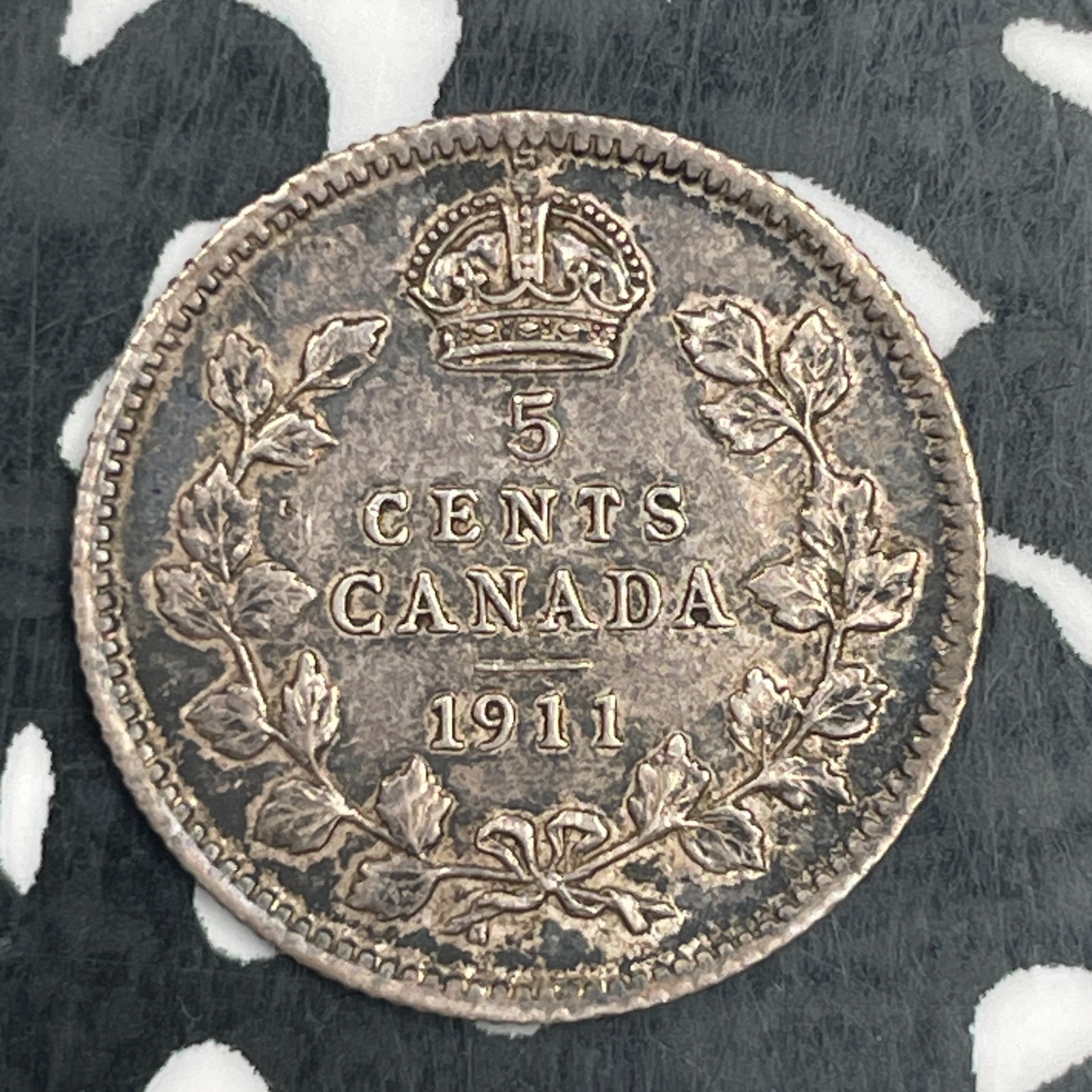 1911 Canada 5 Cents Lot#F8692 Silver! Nice!