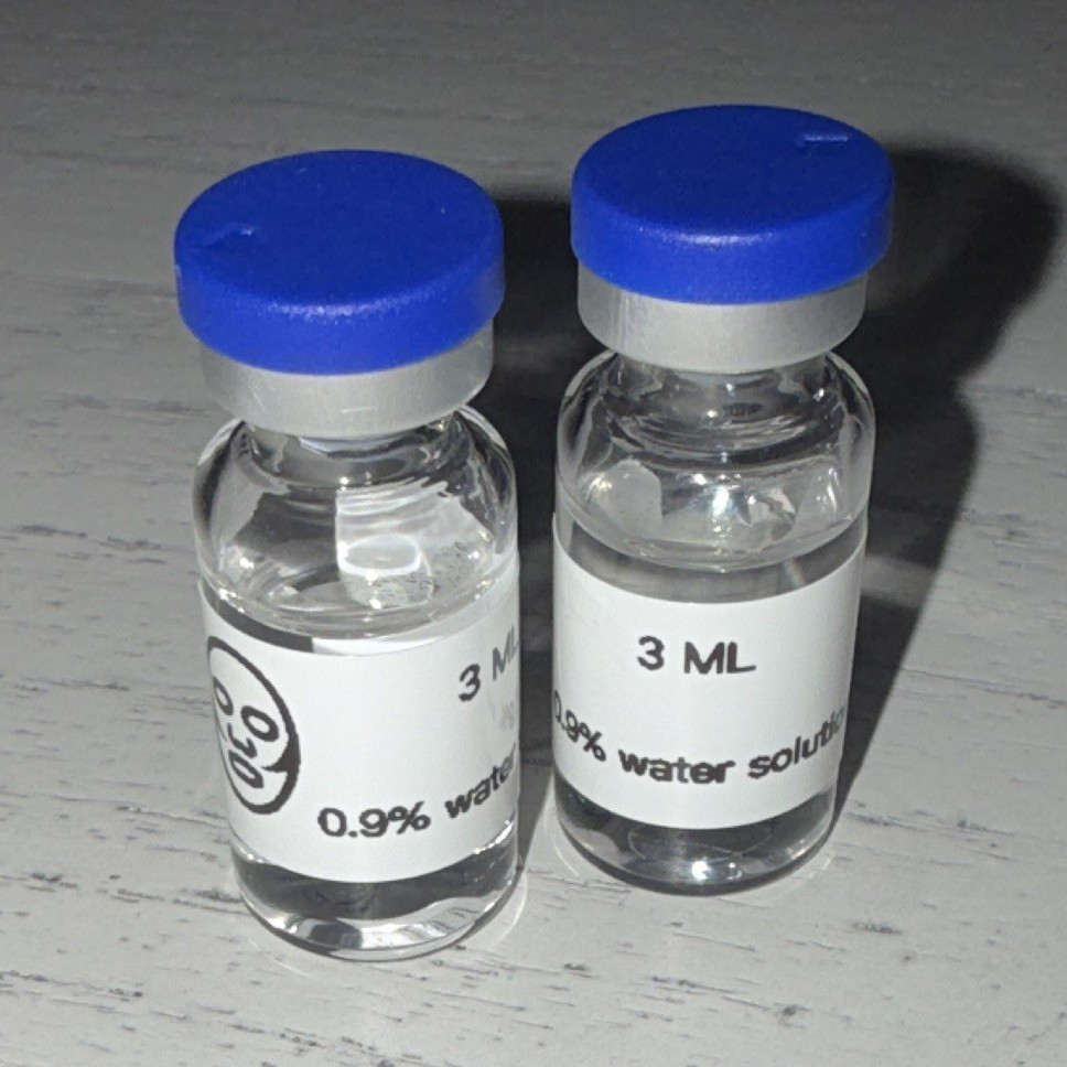 Water solutions 0.9% Water Solution 3 mL Vials (2) Blue Caps