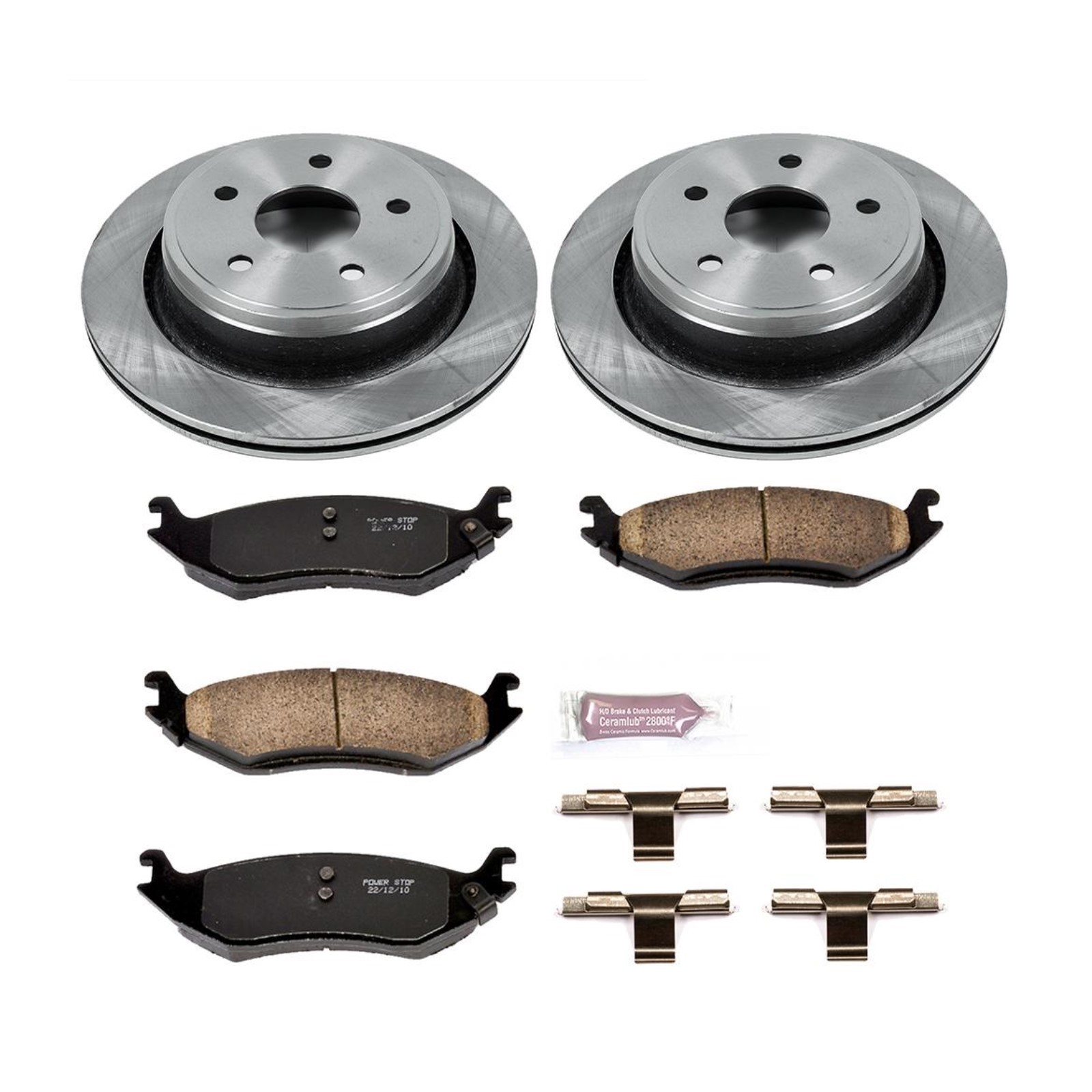 Power Stop KOE2172 Rear 1-Click OE Replacement Brake Kit for Ram 1500 / Durango