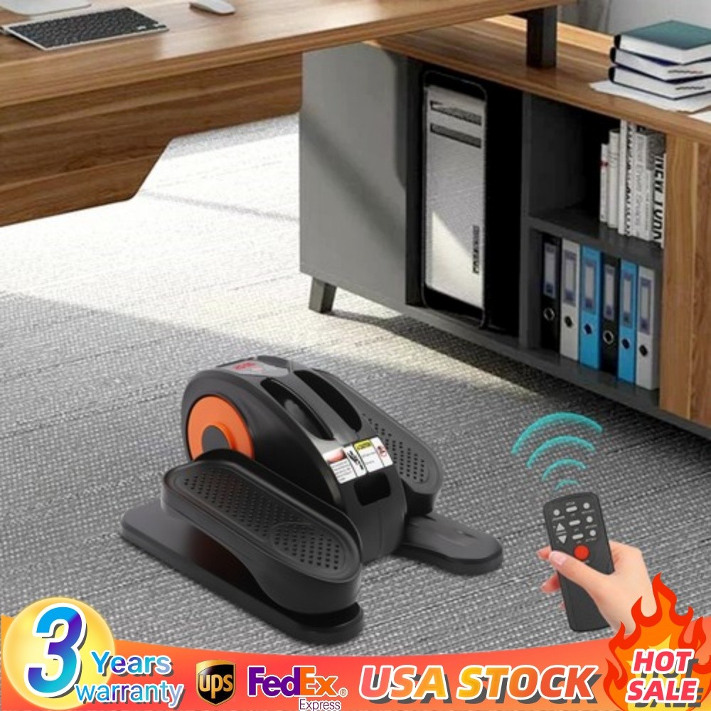 Under Desk Elliptical Machine Electric Seated Leg Foot Pedal Exerciser w/ Remote