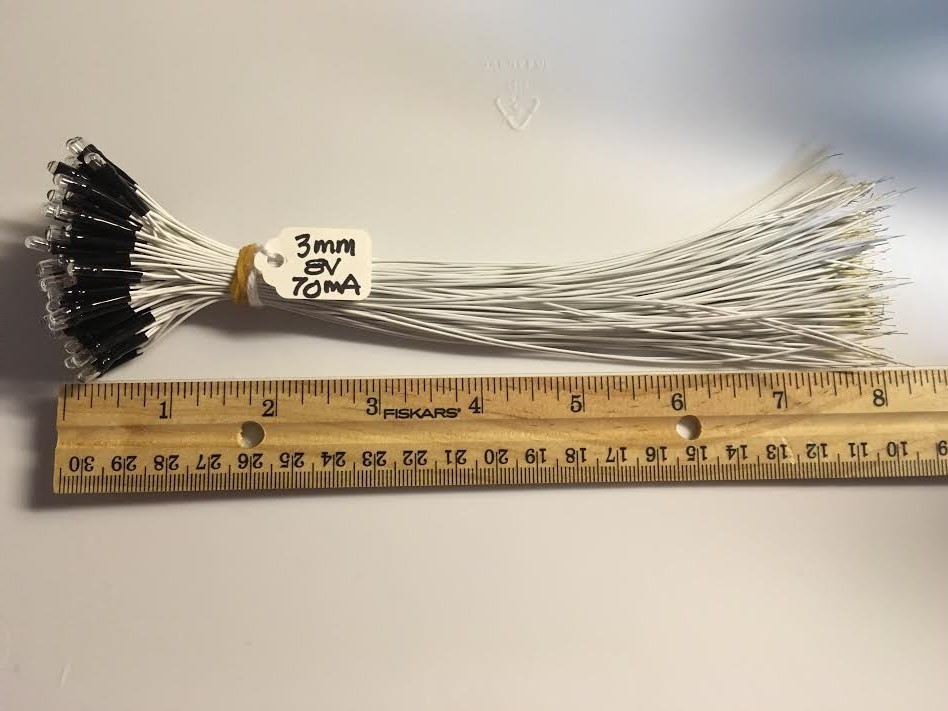 (10)INDICATOR MICRO LAMP 8V-3MM-DIAL-7070-8080-9090-DB-QRX 6001 7001 777/Sansui