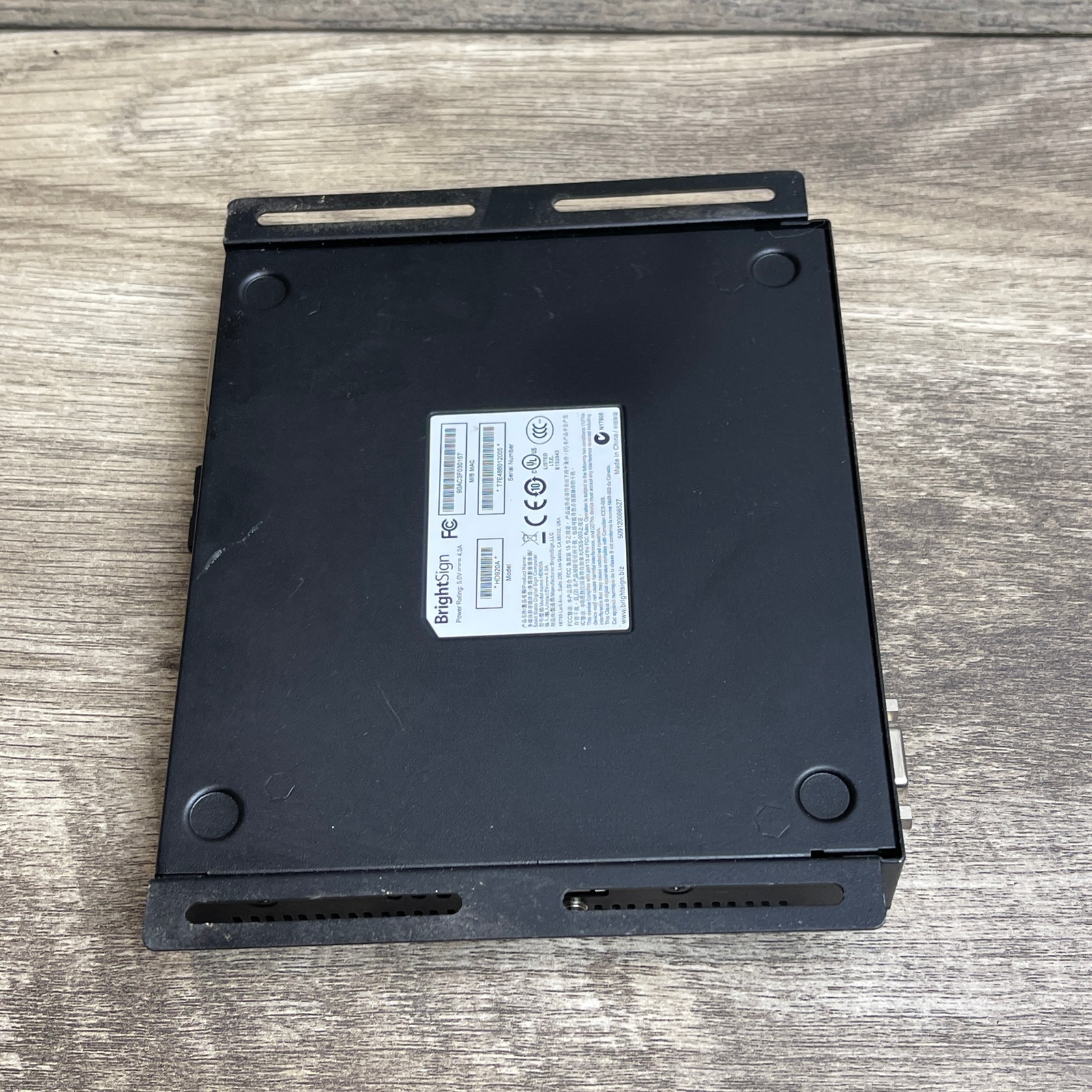 BrightSign HD920A Black 5 Volts Digital Signage Display Media Player Device Only
